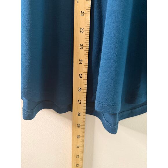 Athleta Relaxed Dolman VNeck Tee XL Coastal Blue Modal Short Sleeve Soft Casual - Picture 6 of 6